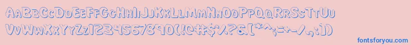 MissAmandaShadow Font – Blue Fonts on Pink Background