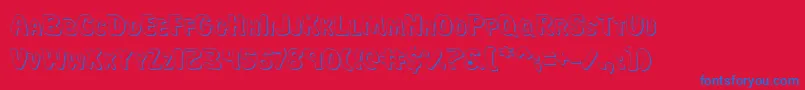 MissAmandaShadow Font – Blue Fonts on Red Background