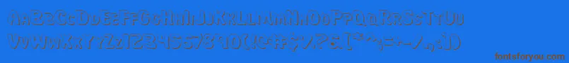 MissAmandaShadow Font – Brown Fonts on Blue Background