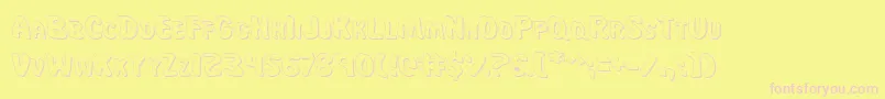 MissAmandaShadow Font – Pink Fonts on Yellow Background