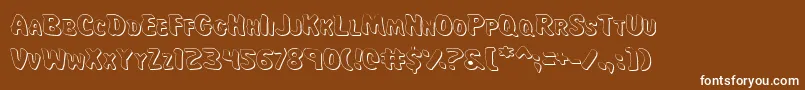 MissAmandaShadow Font – White Fonts on Brown Background