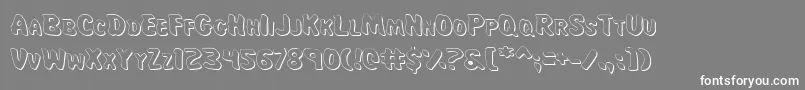 MissAmandaShadow Font – White Fonts on Gray Background