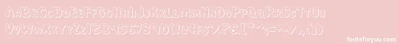 MissAmandaShadow Font – White Fonts on Pink Background
