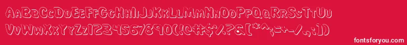 MissAmandaShadow Font – White Fonts on Red Background