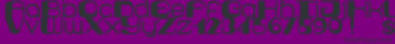 Retro60prime Font – Black Fonts on Purple Background