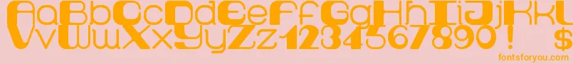 Retro60prime Font – Orange Fonts on Pink Background