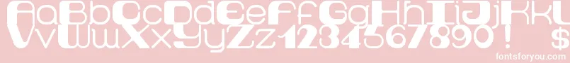 Retro60prime Font – White Fonts on Pink Background