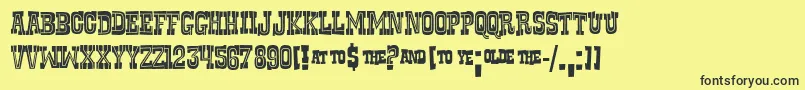 RustlerFancy Font – Black Fonts on Yellow Background