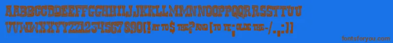 RustlerFancy Font – Brown Fonts on Blue Background