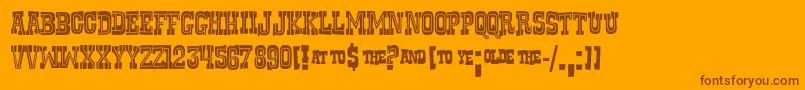 RustlerFancy Font – Brown Fonts on Orange Background