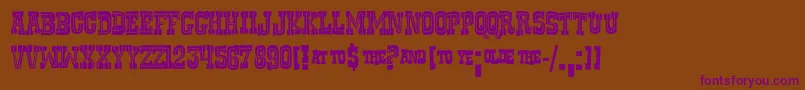 RustlerFancy Font – Purple Fonts on Brown Background