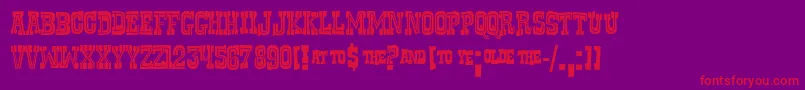 RustlerFancy Font – Red Fonts on Purple Background