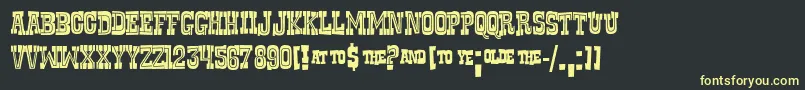 RustlerFancy Font – Yellow Fonts on Black Background