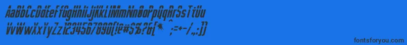 PhelpsItalic-fontti – mustat fontit sinisellä taustalla