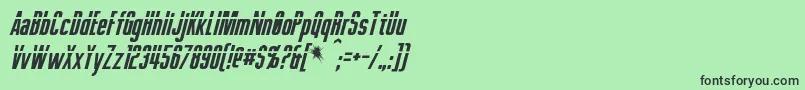 フォントPhelpsItalic – 緑の背景に黒い文字