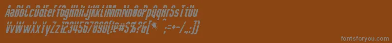PhelpsItalic Font – Gray Fonts on Brown Background