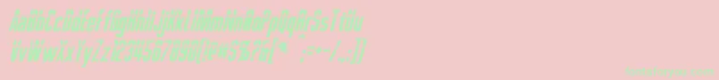 PhelpsItalic Font – Green Fonts on Pink Background