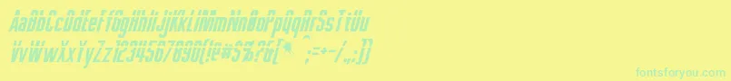 fuente PhelpsItalic – Fuentes Verdes Sobre Fondo Amarillo