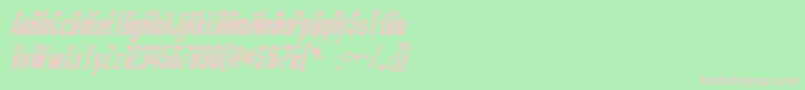 フォントPhelpsItalic – 緑の背景にピンクのフォント