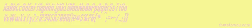 PhelpsItalic-Schriftart – Rosa Schriften auf gelbem Hintergrund