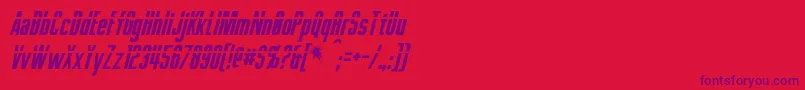 PhelpsItalic Font – Purple Fonts on Red Background