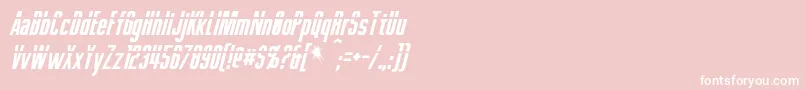 PhelpsItalic-fontti – valkoiset fontit vaaleanpunaisella taustalla