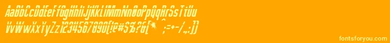 フォントPhelpsItalic – オレンジの背景に黄色の文字