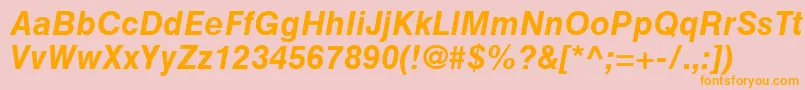 HelveticaGreekBoldInclined Font – Orange Fonts on Pink Background