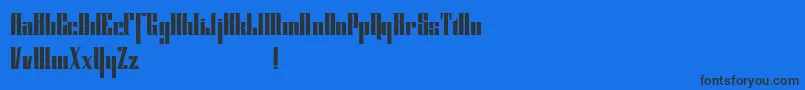 Шрифт Cybergothicdemo – чёрные шрифты на синем фоне