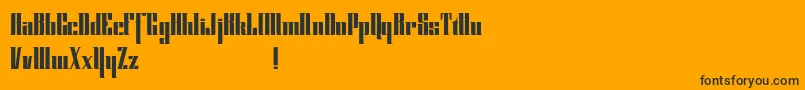 Шрифт Cybergothicdemo – чёрные шрифты на оранжевом фоне