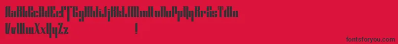 Cybergothicdemo Font – Black Fonts on Red Background