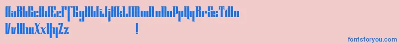 Czcionka Cybergothicdemo – niebieskie czcionki na różowym tle