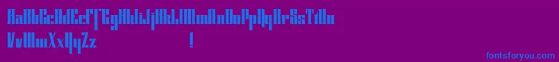 Cybergothicdemo-Schriftart – Blaue Schriften auf violettem Hintergrund