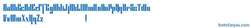 Шрифт Cybergothicdemo – синие шрифты на белом фоне