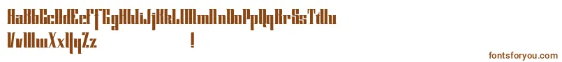 Cybergothicdemo-Schriftart – Braune Schriften auf weißem Hintergrund