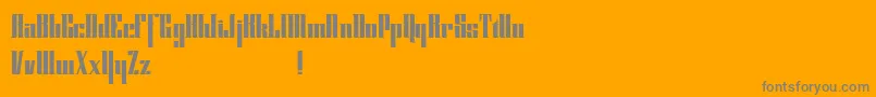 Cybergothicdemo-fontti – harmaat kirjasimet oranssilla taustalla
