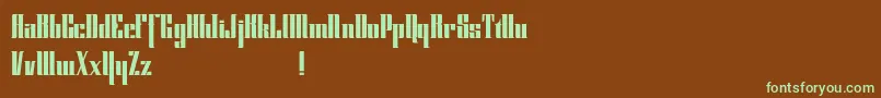 Cybergothicdemo-fontti – vihreät fontit ruskealla taustalla