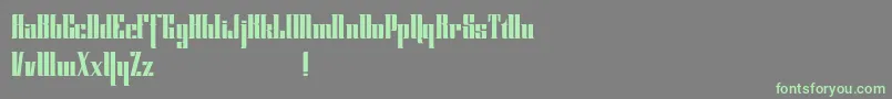 Czcionka Cybergothicdemo – zielone czcionki na szarym tle