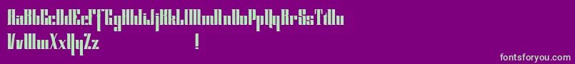 フォントCybergothicdemo – 紫の背景に緑のフォント
