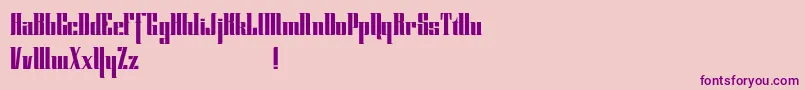 Cybergothicdemo-fontti – violetit fontit vaaleanpunaisella taustalla