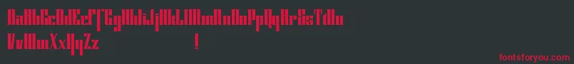 Шрифт Cybergothicdemo – красные шрифты на чёрном фоне