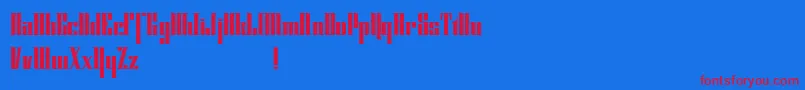 Cybergothicdemo Font – Red Fonts on Blue Background