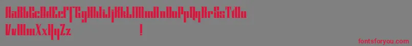 Police Cybergothicdemo – polices rouges sur fond gris