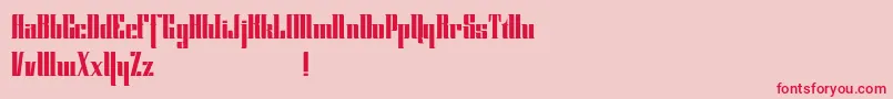 Police Cybergothicdemo – polices rouges sur fond rose