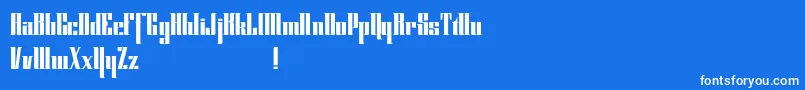 Cybergothicdemo-Schriftart – Weiße Schriften auf blauem Hintergrund