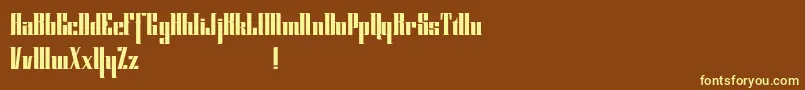 Шрифт Cybergothicdemo – жёлтые шрифты на коричневом фоне