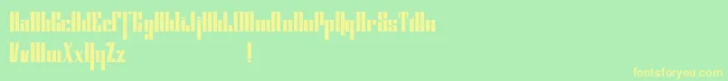 Cybergothicdemo Font – Yellow Fonts on Green Background