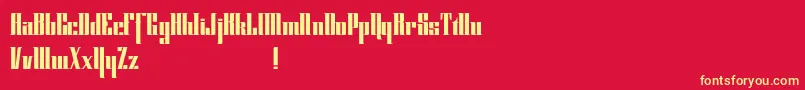 Cybergothicdemo Font – Yellow Fonts on Red Background