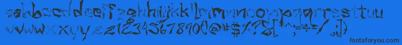 Villain Font – Black Fonts on Blue Background