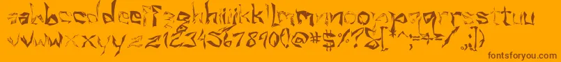 Villain Font – Brown Fonts on Orange Background
